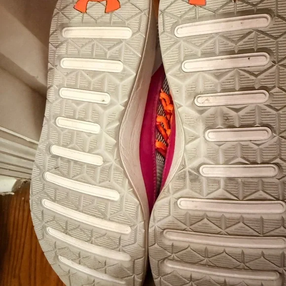 Under Armour Gray and Orange Athletic Shoes - Picture 4 of 4